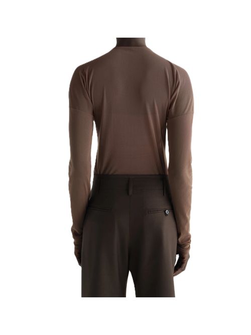 LONG-SLEEVE BALLERINA-STYLE TOP IN MESH JERSEY Lemaire | TS0062 LJ1070BR423 CACAO